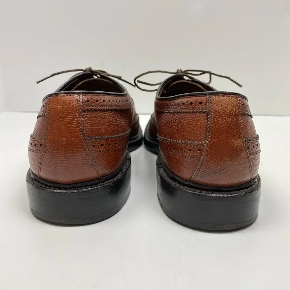 Allen Edmonds | AA Narrow MacNeil Brown Leather Long Wingtip Oxfords Dress Shoes